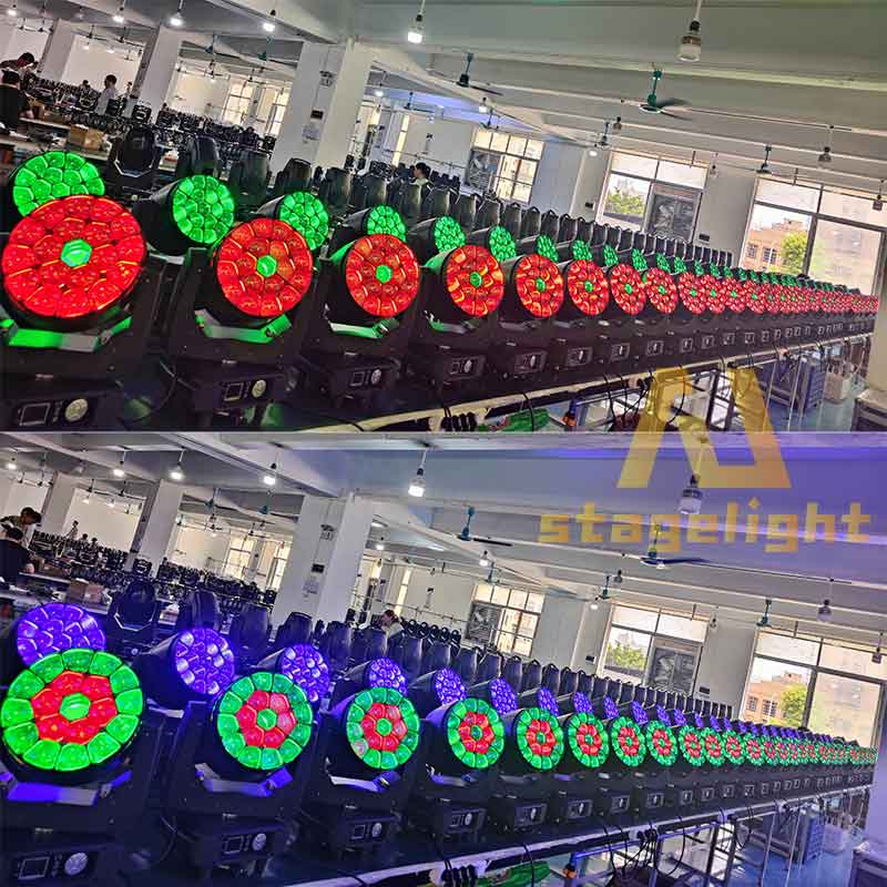 19x15W moving head wash lighting effect