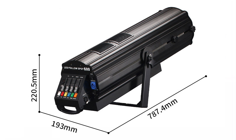 600W LED follow spot dimensions
